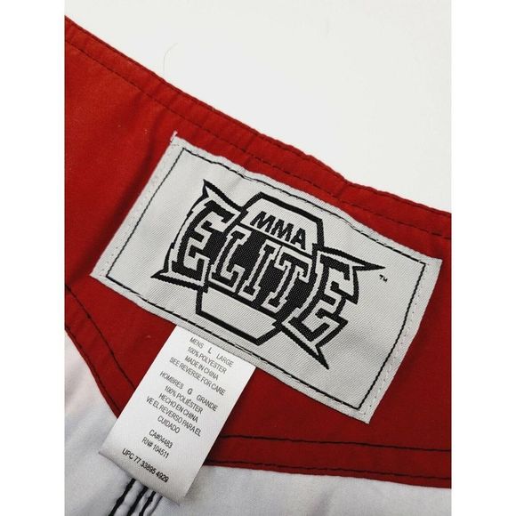 Men's shorts Size Large L By MMA Elite Black/Red Training Fighter - Picture 10 of 10